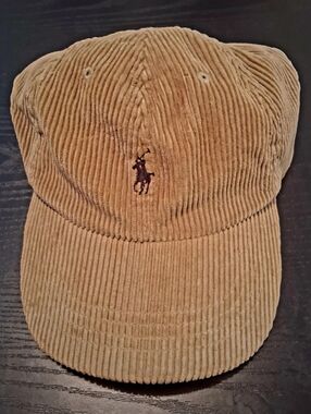 Polo Ralph Lauren Vintage Corduroy 6 Panel Leather Strap "Taylor Swift" Hat Cap